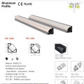 Perfil de alumínio de iluminação linear LED preto